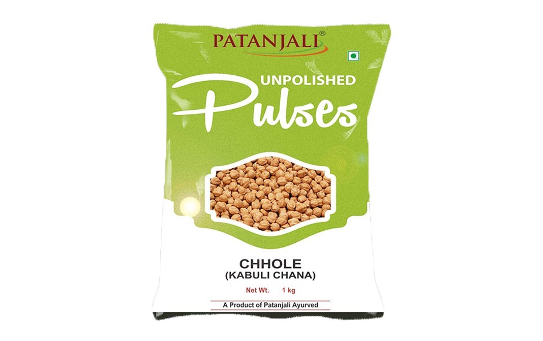 Patanjali Unpolished Pulses Chhole (Kabuli Chana)   Pack  1 kilogram